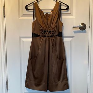 BCBGeneration Brown Embellished Dress